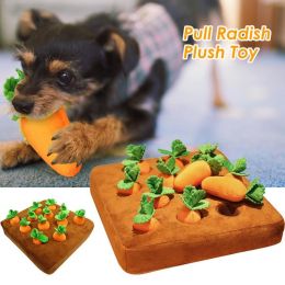 Super Soft Fabric Children Toy Dog Carrot Plush Toy Anti-slip Design For Pet Dog Cat Toy Children Early Education