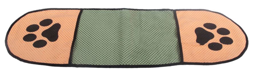 Pet Life 'Dry-Aid' Hand Inserted Bathing and Grooming Quick-Drying Microfiber Pet Towel (Color: Khaki / Green)