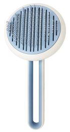 Pet Life 'Concepto' Modern Bristle Grooming Pet Deshedder Comb (Color: Blue)