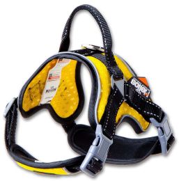 Dog Helios 'Scorpion' Sporty High-Performance Free-Range Dog Harness (Color: yellow, size: medium)