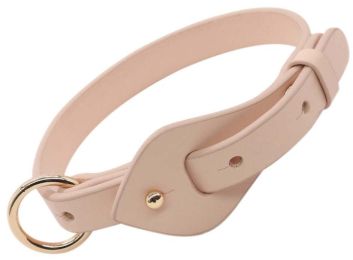 Pet Life 'Ever-Craft' Boutique Series Adjustable Designer Leather Dog Collar (Color: pink, size: medium)